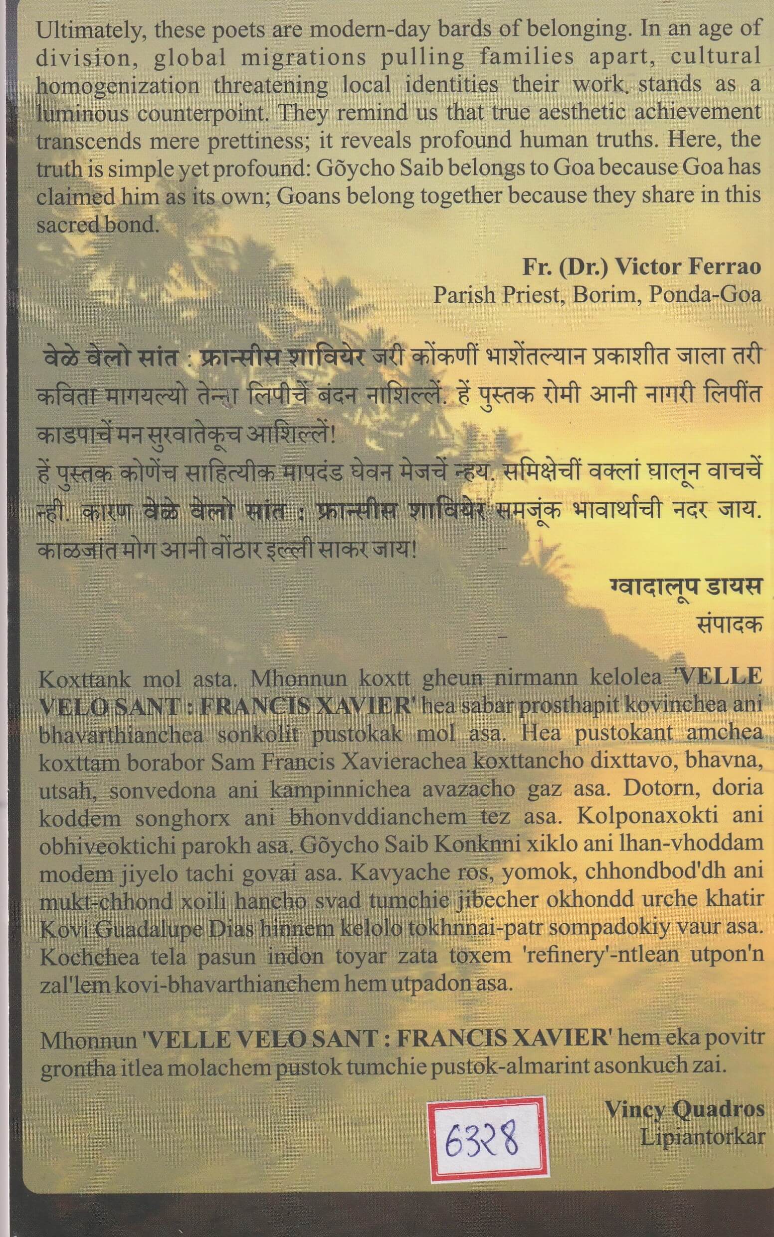 Velle Velo Sant : Francis Xavier